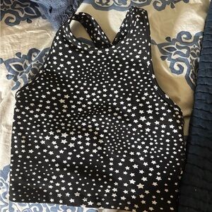 Beyond Yoga Black and White Star Tank Top